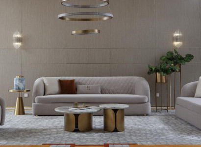 Dreisitzer Textil Couch Polster Design Sofa 3er Sitz Sofas Möbel Big Sofa Neu